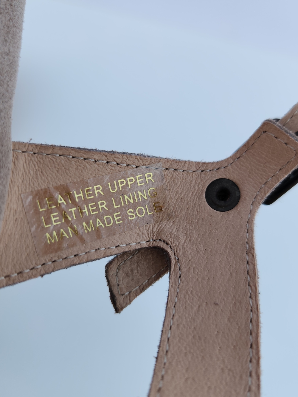 Sundance Metallic Taupe Ankle Strap Suede Leather Cork Wedge - Picture 8 of 13